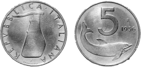 5 lire del 1956 monete rare italiane