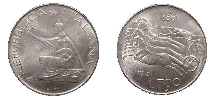500 lire d'argento rare