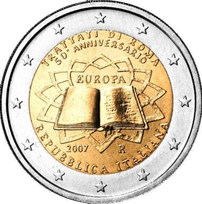 2 euro commemorativi Italiani 2007 Trattato di Roma