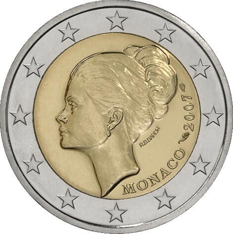 Monete da 2 Euro Commemorative Monaco 2007 Grace Kelly