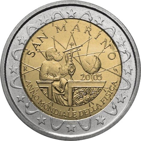 2 euro commemorativi San Marino 2005