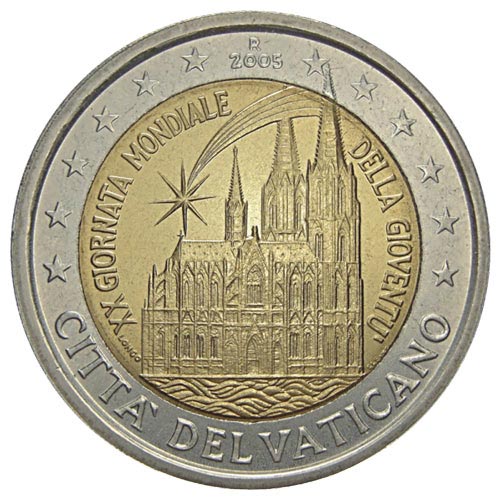 2 euro commemorativi Vaticano 2005