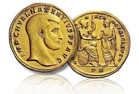 Medaglione aureo monete romane