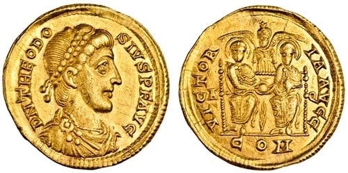 monete romane imperiali imperatore teodosio