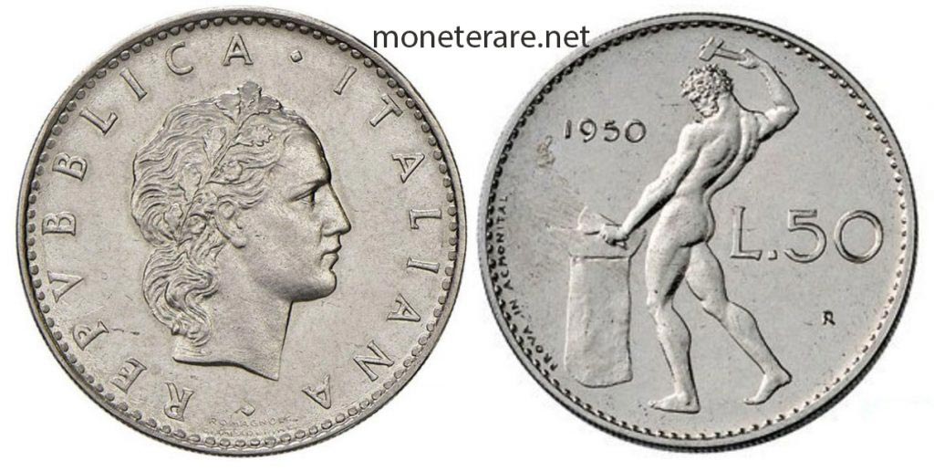 50 lire Vulcano 1950 PROVA