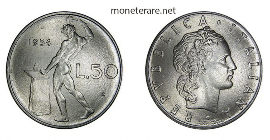 50 lire Vulcano 1954