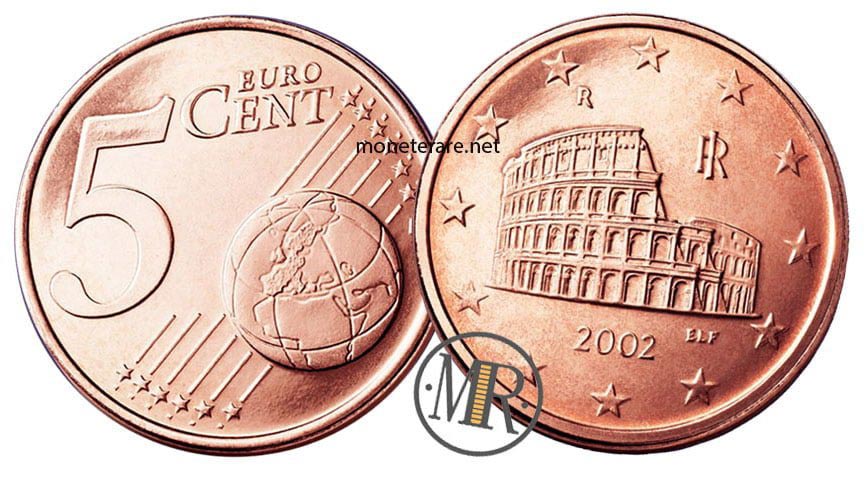 5 Centesimi Euro Italia con il Colosseo