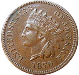 1870 Indian Head Penny