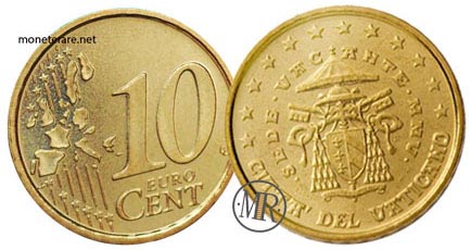 10 Centesimi Euro Vaticano Cardinale Camerlengo 2005