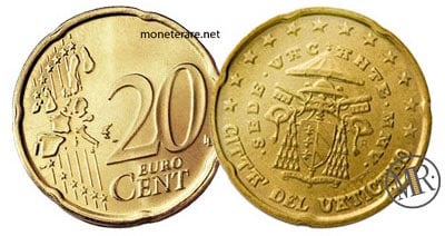 20 Centesimi Euro Vaticano Cardinale Camerlengo 2005