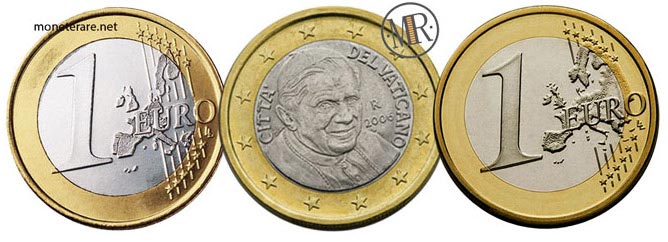 1 euro Vaticano Papa Benedetto XVI 2006