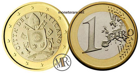 1 euro Vaticano quinta serie 2017