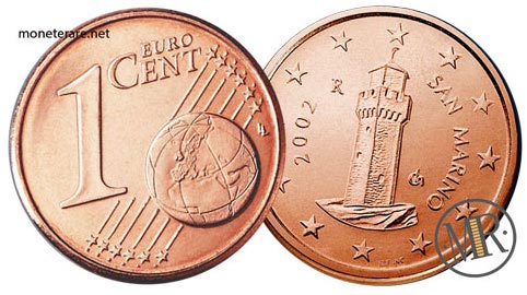 1 Centesimo di Euro  della repubblica di  San Marino Prima Serie