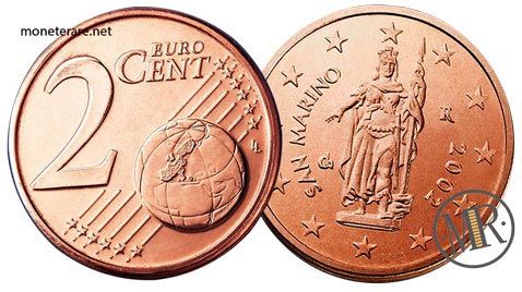 2 Centesimi di Euro  della repubblica di  San Marino Prima Serie
