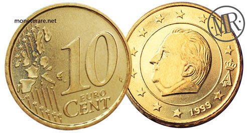 10 Centesimi Euro Belgio Prima Serie 1999 200610 Centesimi Euro Belgio Prima Serie 1999 2006