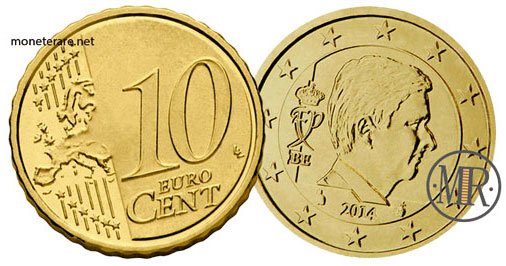 10 Centesimi Euro Belgio Quarta Serie 2014