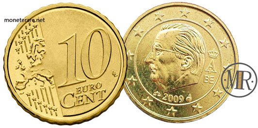 10 Centesimi Euro Belgio Terza Serie 2008 2013