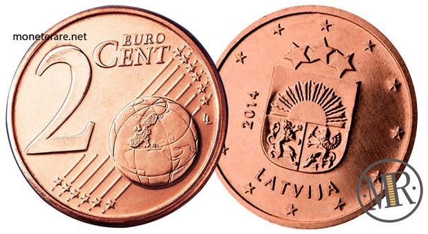 2 Centesimi Euro Lettonia