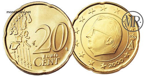 20 Centesimi Euro Belgio Prima Serie 1999 2006