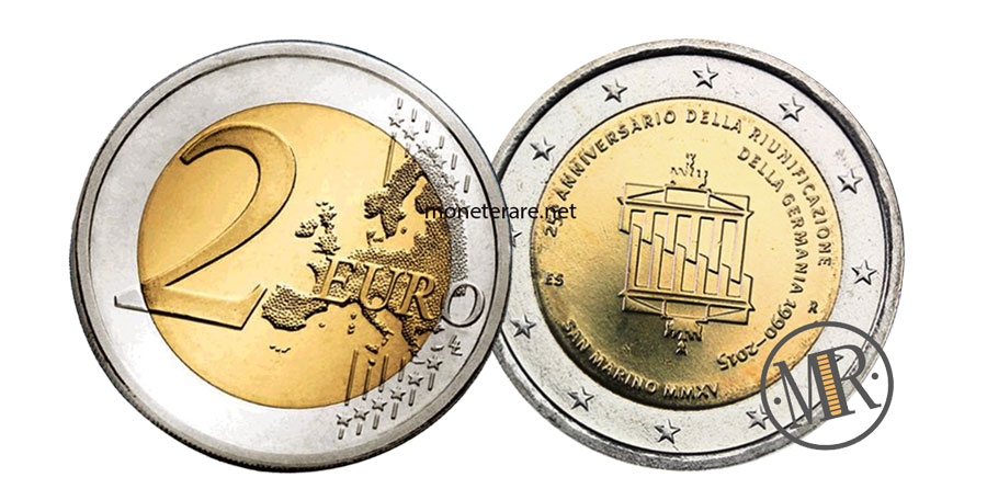2 Euro Commemorativi San Marino 2015 Riunificazione della Germania