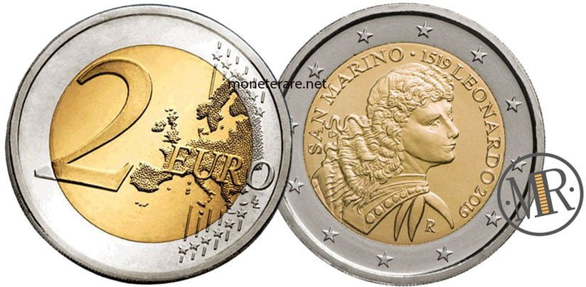 2 Euro San Marino 2019 Leonardo da Vinci - Commemorativi