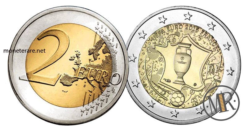 2 Euro Commemorativi Francia 2016 - Calcio