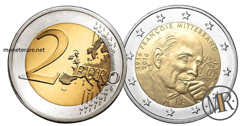 2 Euro Commemorativi Francia 2016 - Francois Mitterrand