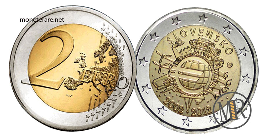 2 Euro Commemorativi Slovacchia 2012 EURO