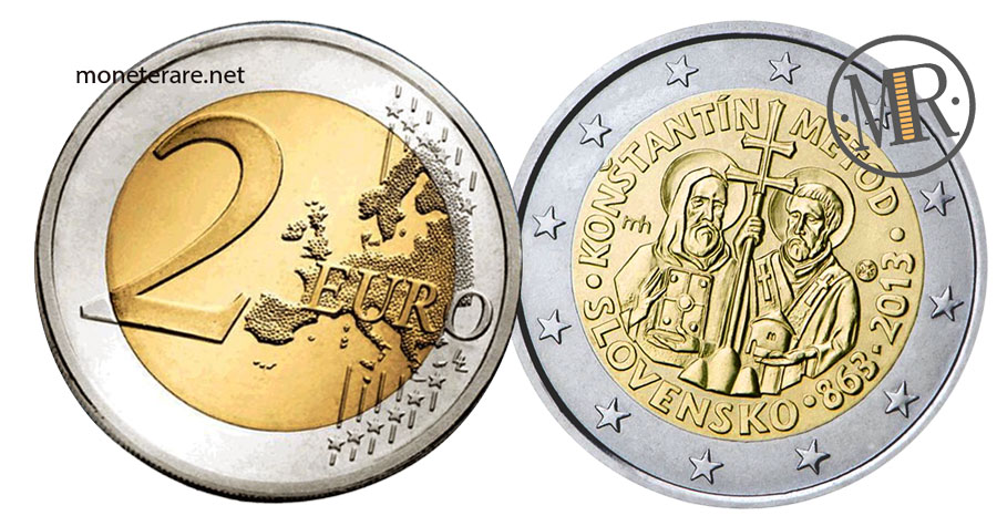 2 Euro Commemorativi Slovacchia 2013 Costantino e Metodio