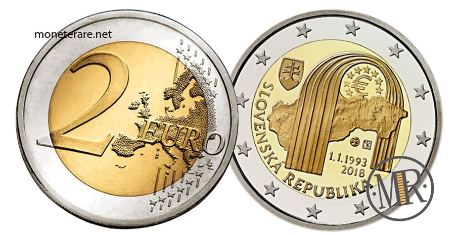 2 Euro Slovacchia 2018 Commemorativi Repubblica slovacca