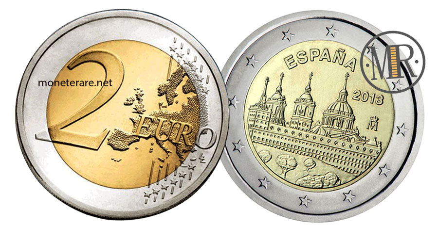 2 Euro Commemorativi Spagna 2013 San Lorenzo del Escorial