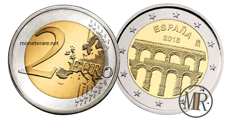 2 Euro Commemorativi Spagna 2016 Acquedotto di Segovia