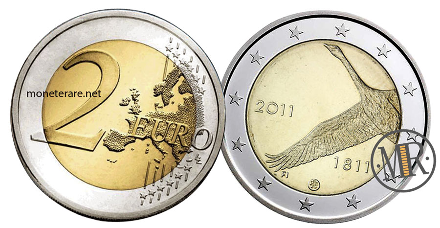 2 Euro Commemorative Finlandia 2011 Banca Centrale Cigno