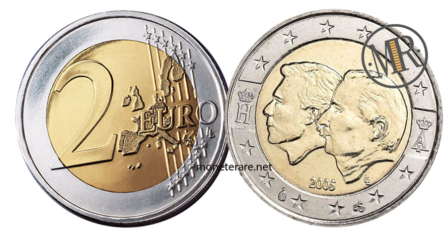 2 Euro Commemorativi Belgio 2005 Unione Economica