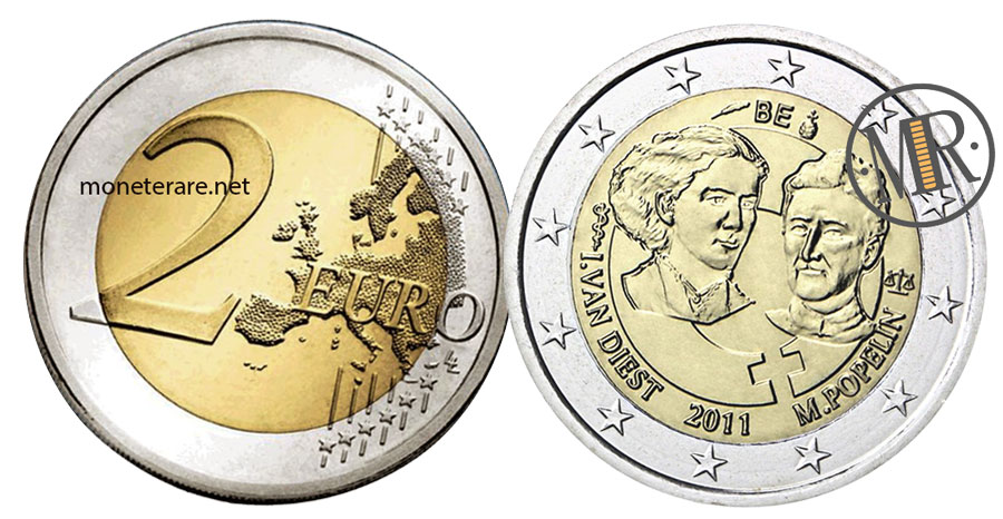2 Euro Commemorativi Belgio 2011 Giornata della Donna