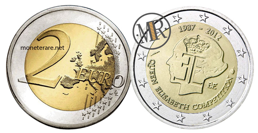 2 Euro Commemorativi Belgio 2012 Regina Elisabetta