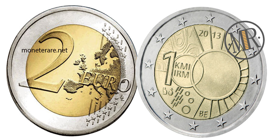 2 Euro Commemorativi Belgio 2013 Istituto Meteorologico Reale