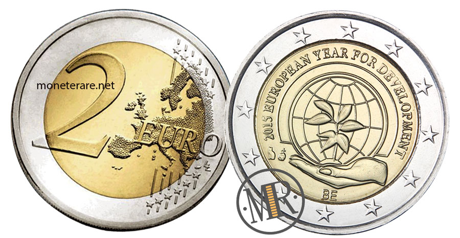 2 Euro Commemorativi Belgio 2015 Anno per lo Sviluppo