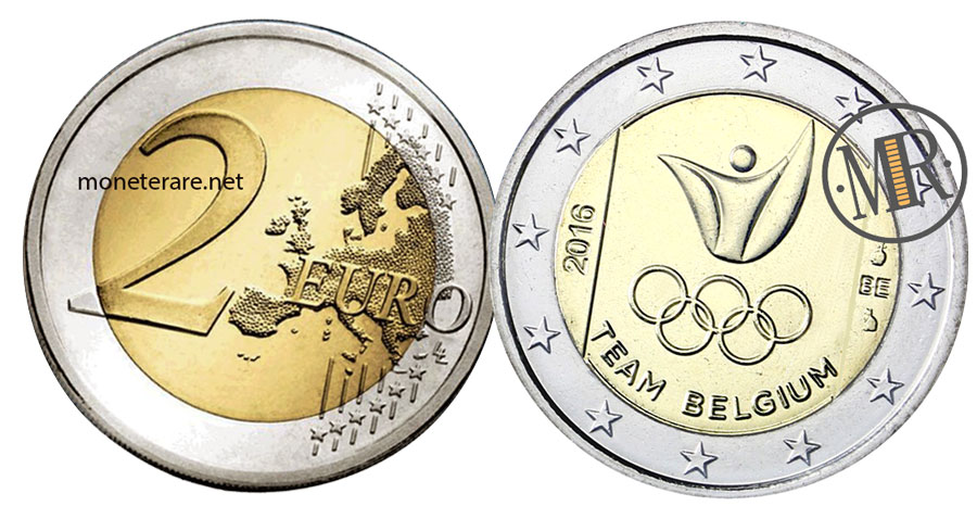 2 Euro Commemorativi Belgio 2016 Giochi Olimpici