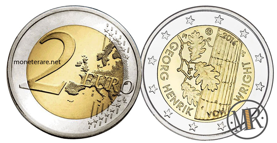 2 Euro Commemorativi Finlandia 2016 - Georg Henrik von Wright