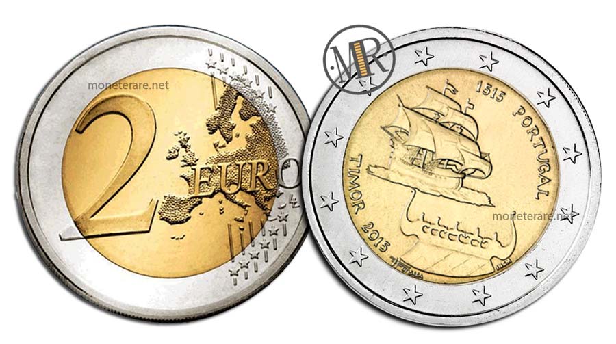 2 Euro Commemorativi Portogallo 2015 Timor