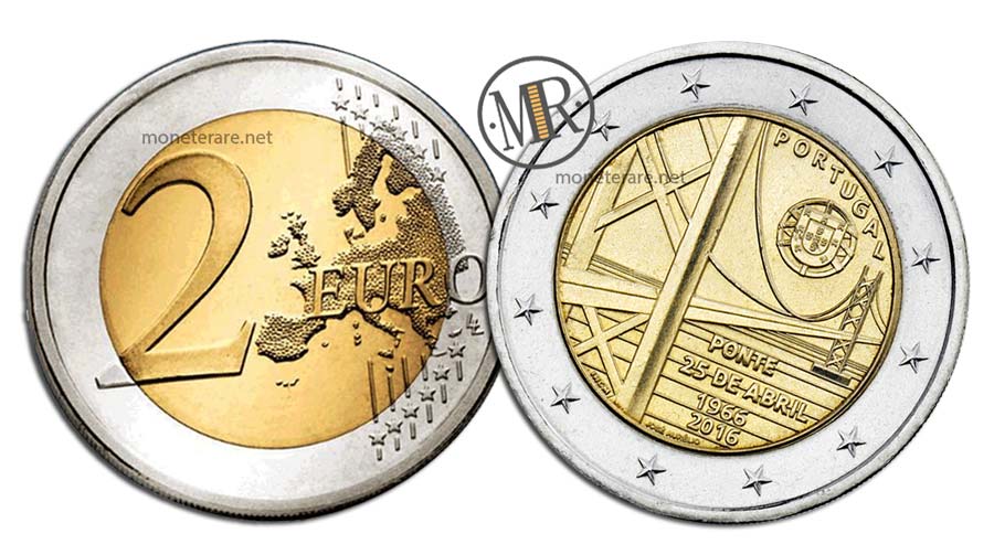 2 Euro Commemorativi Portogallo 2016 Ponte 25 de Abril