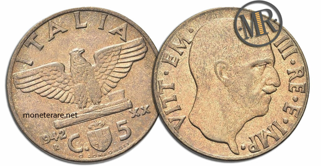 5 Centesimi Vittorio Emanuele III Impero Secondo Tipo - valore della moneta rara