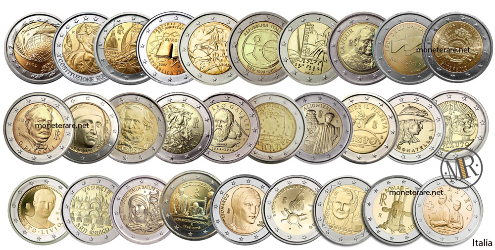 2 Euro commemorativi e monete commemorative speciali