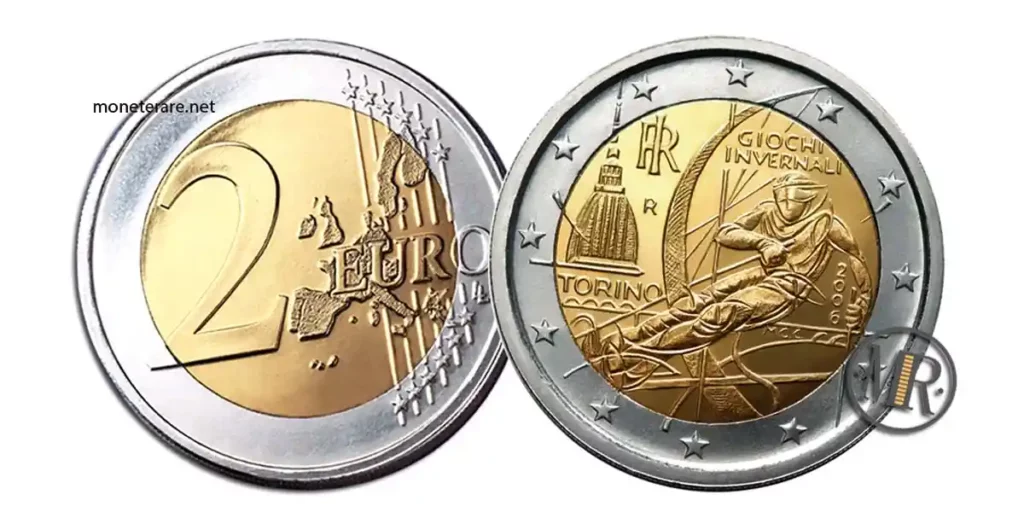moneta 2 euro giochi invernali torino