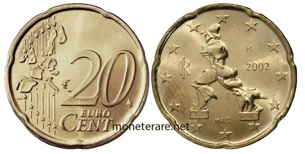 moneta da 20 Centesimi Italia Boccioni