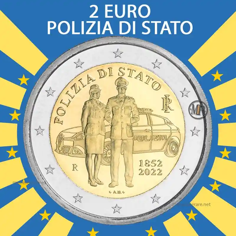 2 euro polizia di stato 2022 italia