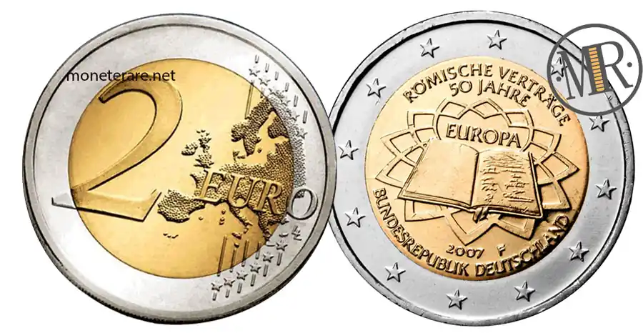 2 Euro Commemorativi Germania 2007 Trattati di Roma