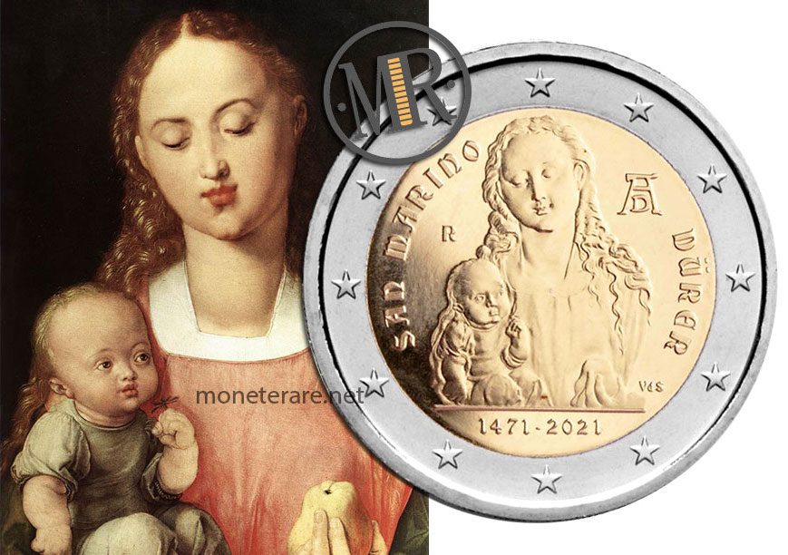 Vergine della pera Durer 2 euro San Marino 2021