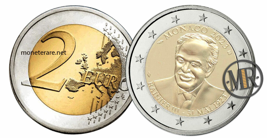 2 Euro Commemorativi Monaco 2023 Principe Ranieri III